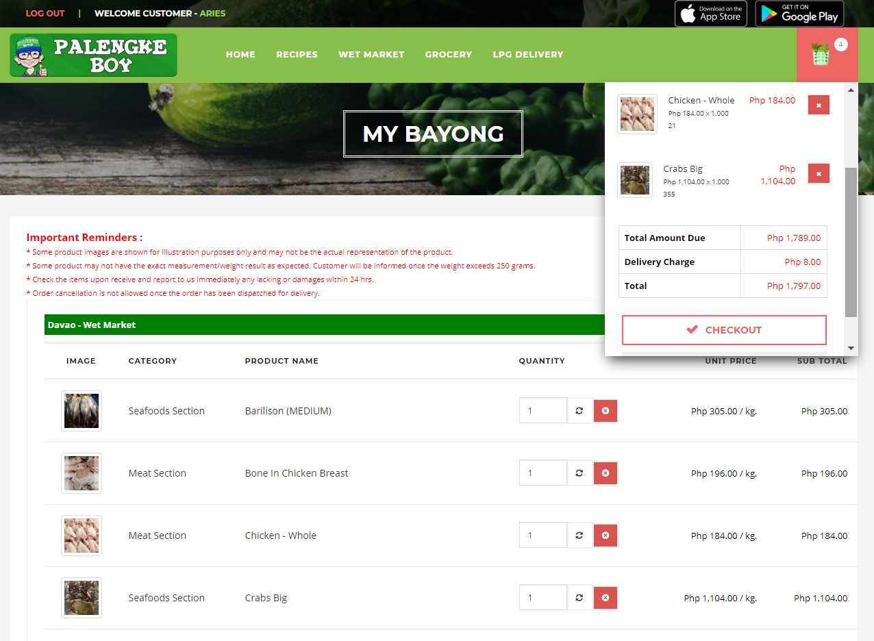 Palengke Boy Website App