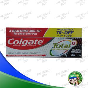 Colgate Total Charcoal Deep Clean Toothpaste 150g 2s