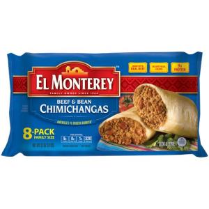 El Monterey Beef & Bean Chimichangas 30.4oz (8packs)