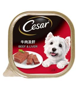 Cesar Tray Beef And Liver 100g