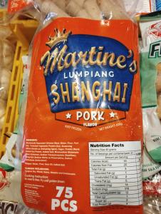 Martines Lumpiang Shanghai - Pork 75pcs