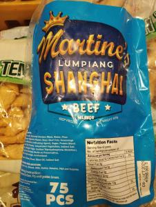 Martines Lumpiang Shanghai - Beef 75pcs